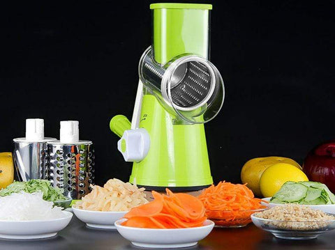 TableTop Drum Grater – Manual Vegetable Cutter, Slicer & Grater (Random Color)