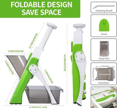 Safe & Adjustable Mandoline Vegetable Slicer – Multifunction Precision Cutter