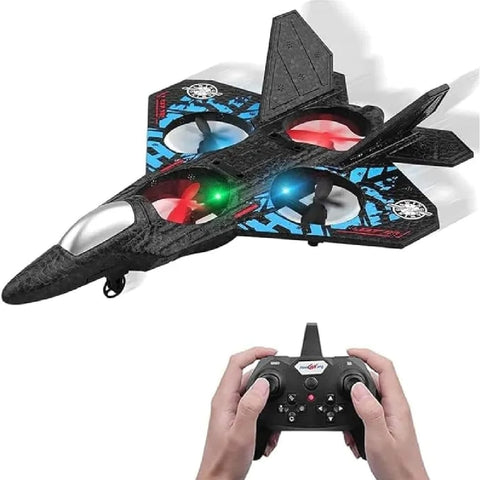 Premium RC Fighter Jet Plane – 2.4G Remote Control Foam Airplane with Lights