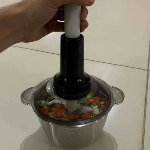 Multi-Function Hand-Pushing Vegetable Grater & Manual Food Processor (2L Metal Body)