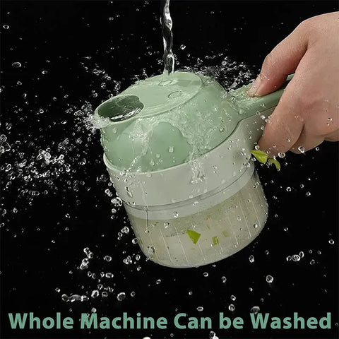 4-in-1 Electric Vegetable Cutter (Rechargeable)