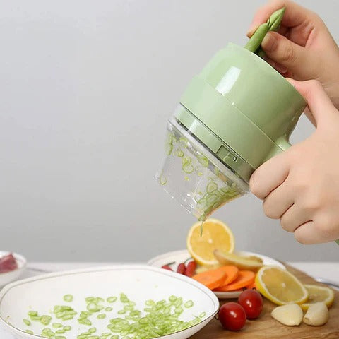 4-in-1 Electric Vegetable Cutter (Rechargeable)